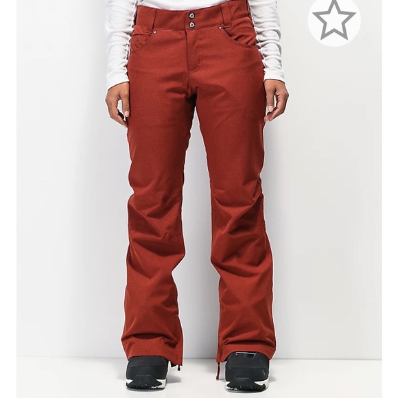 Aperture Crystaline Burgundy 10K Snowboard Pants LARGE - Picture 3 of 8